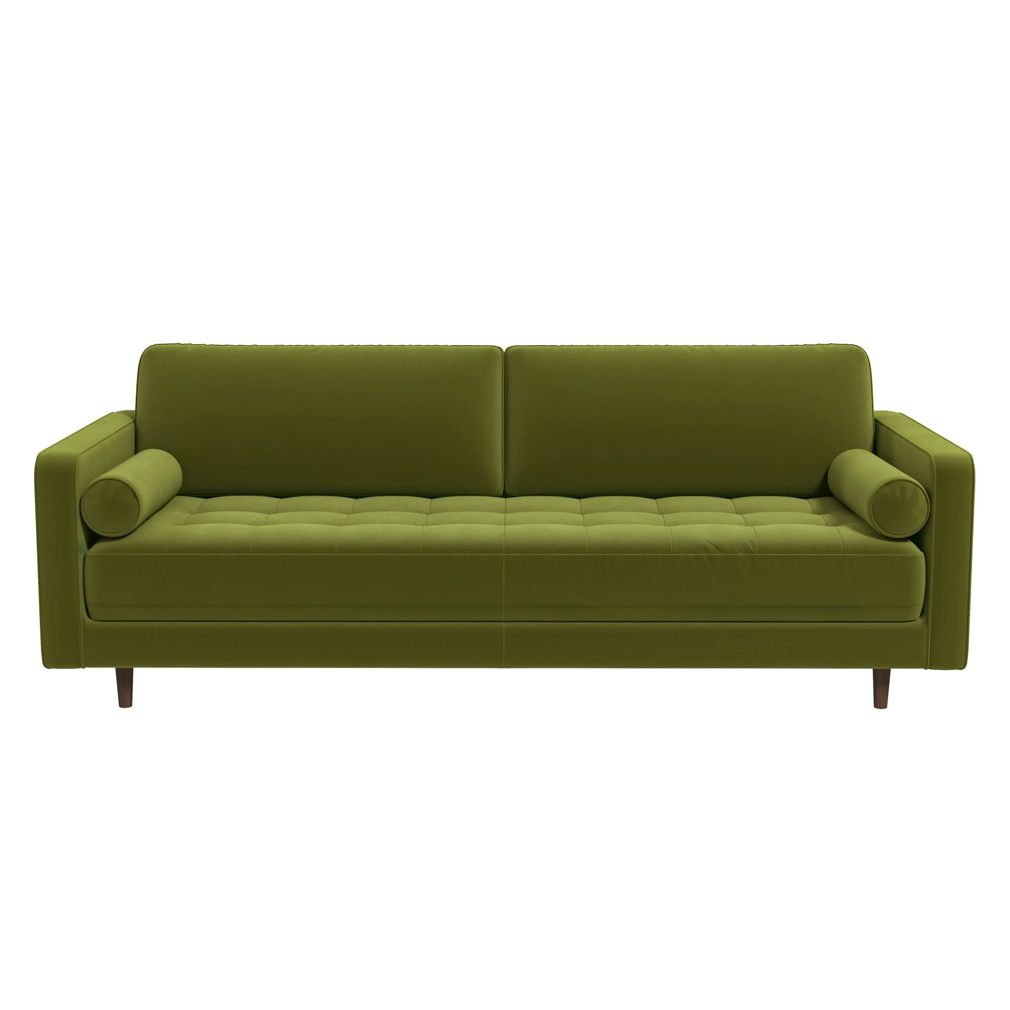 Anthony Pistachio Green Pillow Back Velvet Sofa - Image 7