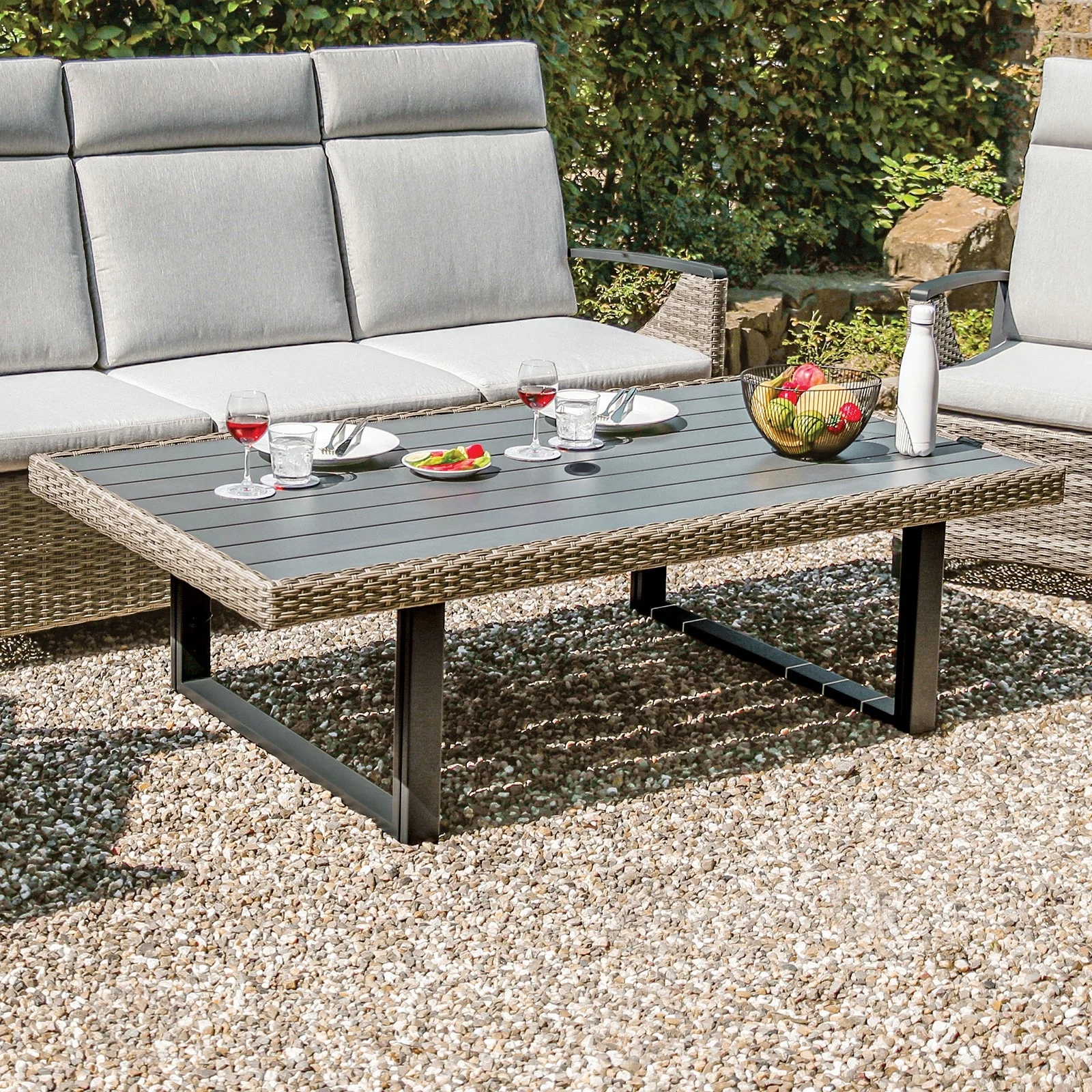 Antigua Gun Metal/Brown/Gray 6 Piece Patio Set - Image 3