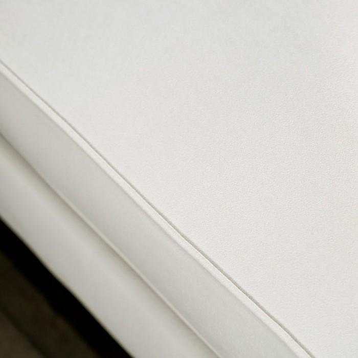 Antoinette White Velvet Stationary Sofa & Loveseat 2pc - Image 5