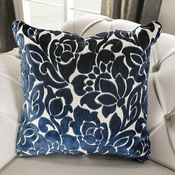 Antoinette White Velvet Stationary Sofa & Loveseat 2pc - Image 7