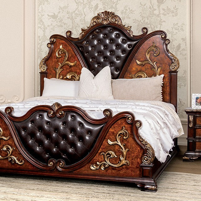 Aquilina Cherry/Oak 5 Pc. Queen Bedroom Set w/ Chest - Image 2