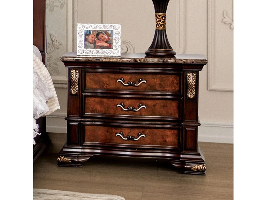 Aquilina Cherry/Oak Nightstand