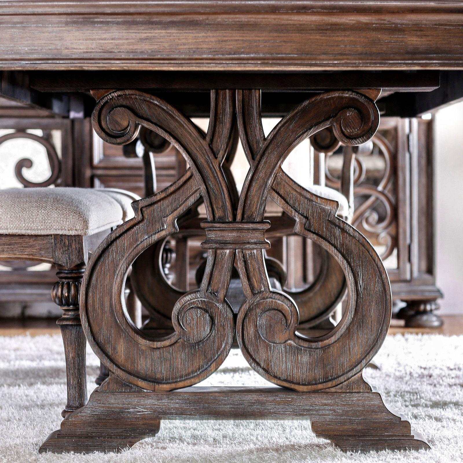 Arcadia Rustic Brown Dining Table w/ 18" Leaf - Image 2