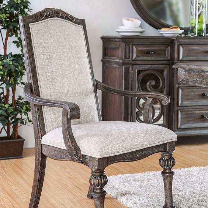 Arcadia Rustic Brown & Ivory Armchair (Set of 2) - Image 3