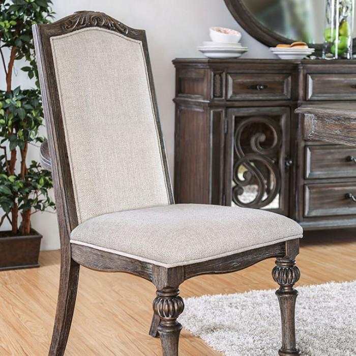 Arcadia Rustic Brown & Ivory Side Chair (Set of 2) - Image 2