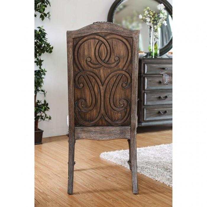 Arcadia Rustic Brown & Ivory Side Chair (Set of 2) - Image 4