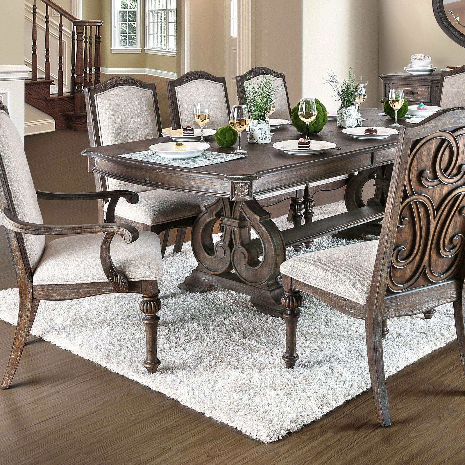 Arcadia Rustic Brown & Ivory Side Chair (Set of 2) - Image 5