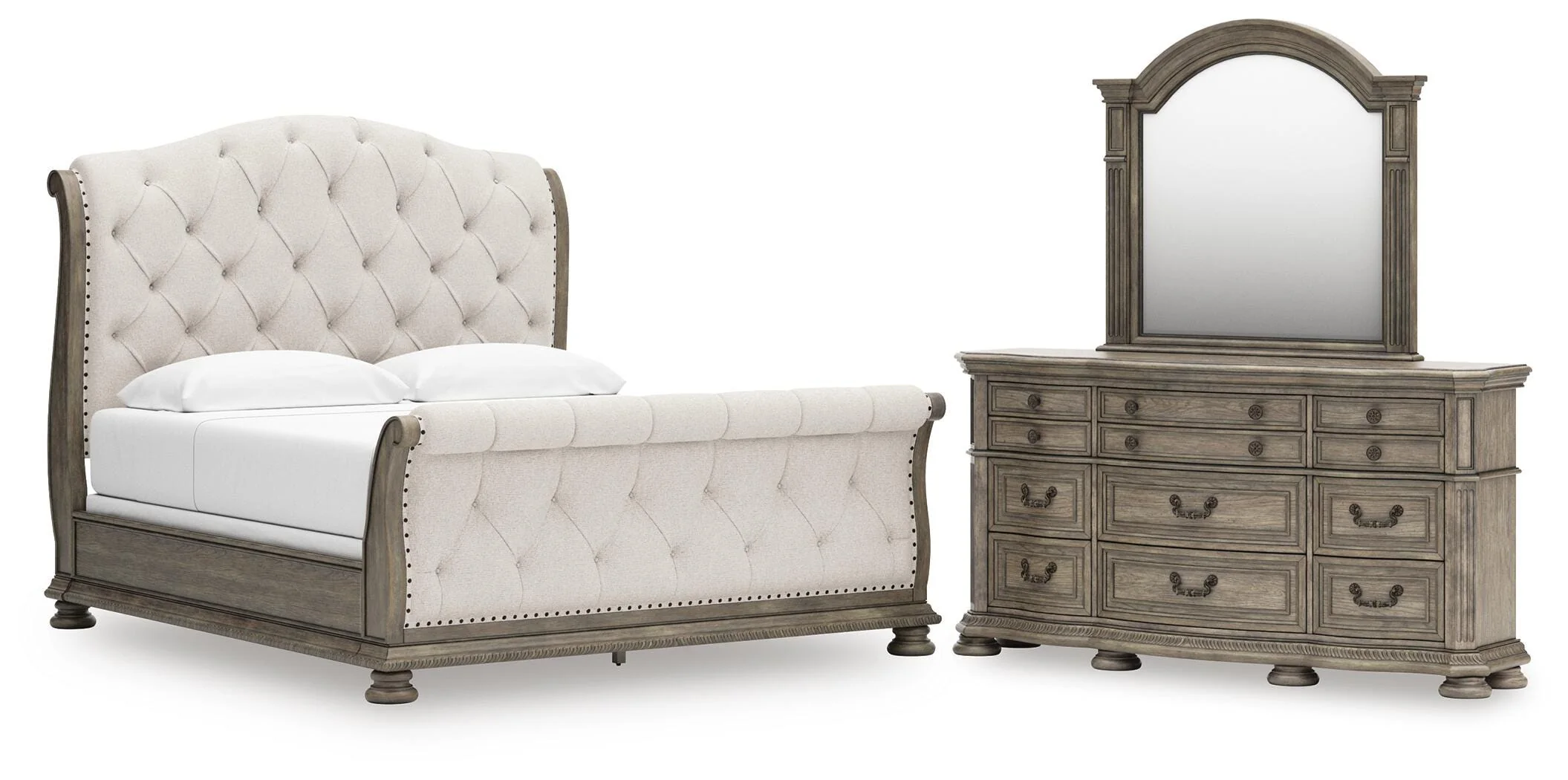 Ardenfield Upholstered Sleigh Bed Bedroom Set