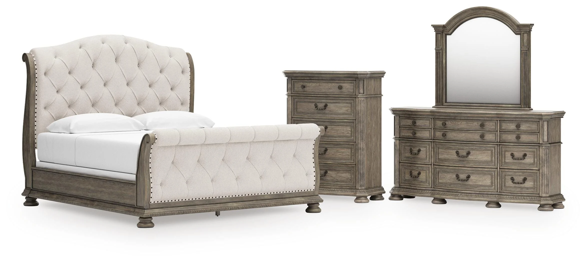Ardenfield Upholstered Sleigh Bed Bedroom Set - Image 2