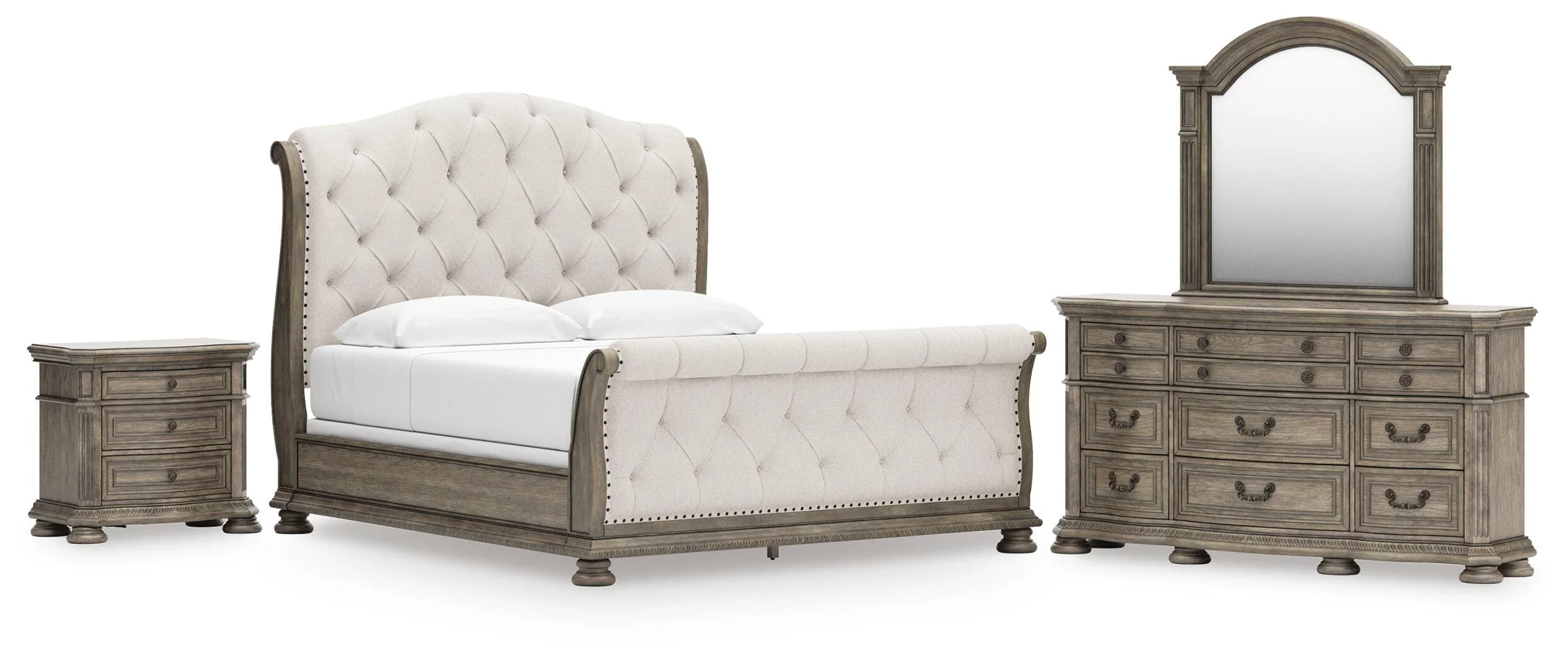 Ardenfield Upholstered Sleigh Bed Bedroom Set - Image 3
