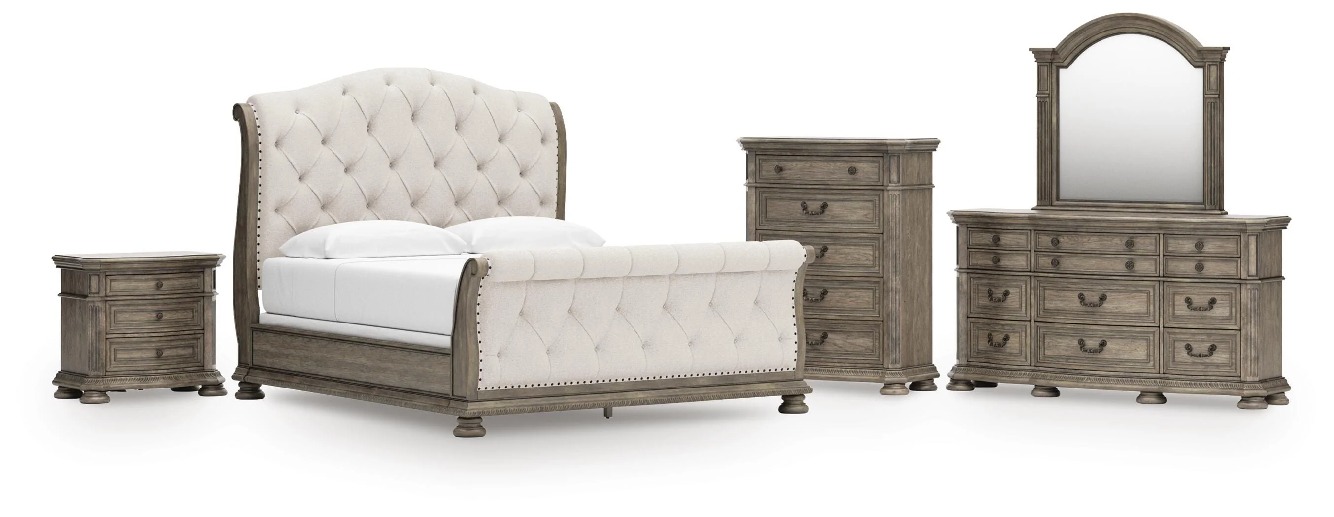 Ardenfield Upholstered Sleigh Bed Bedroom Set - Image 4
