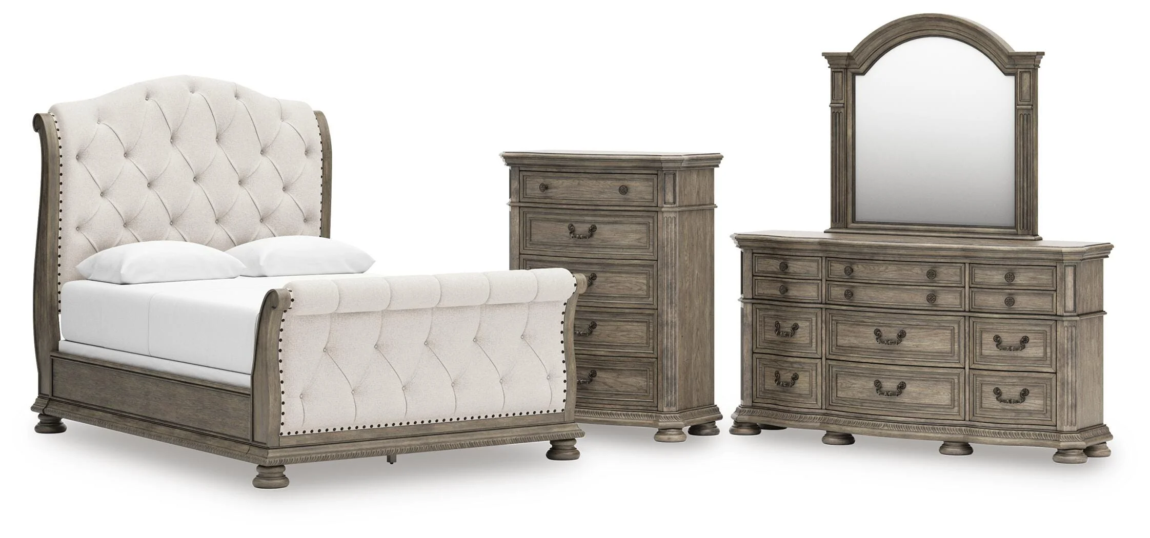 Ardenfield Upholstered Sleigh Bed Bedroom Set - Image 6