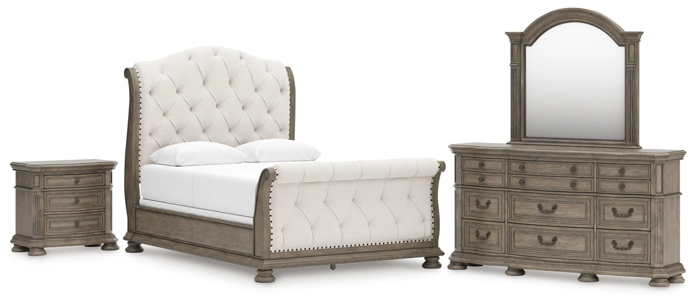 Ardenfield Upholstered Sleigh Bed Bedroom Set - Image 7