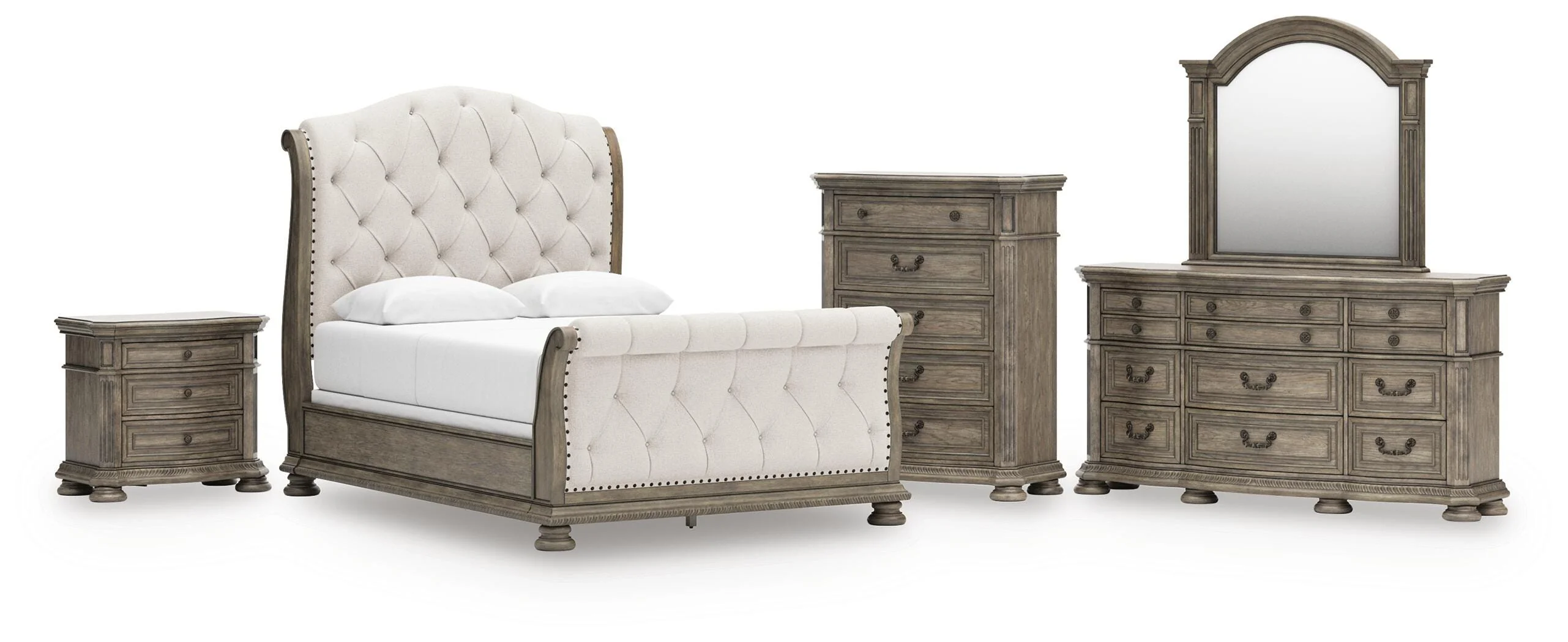 Ardenfield Upholstered Sleigh Bed Bedroom Set - Image 8