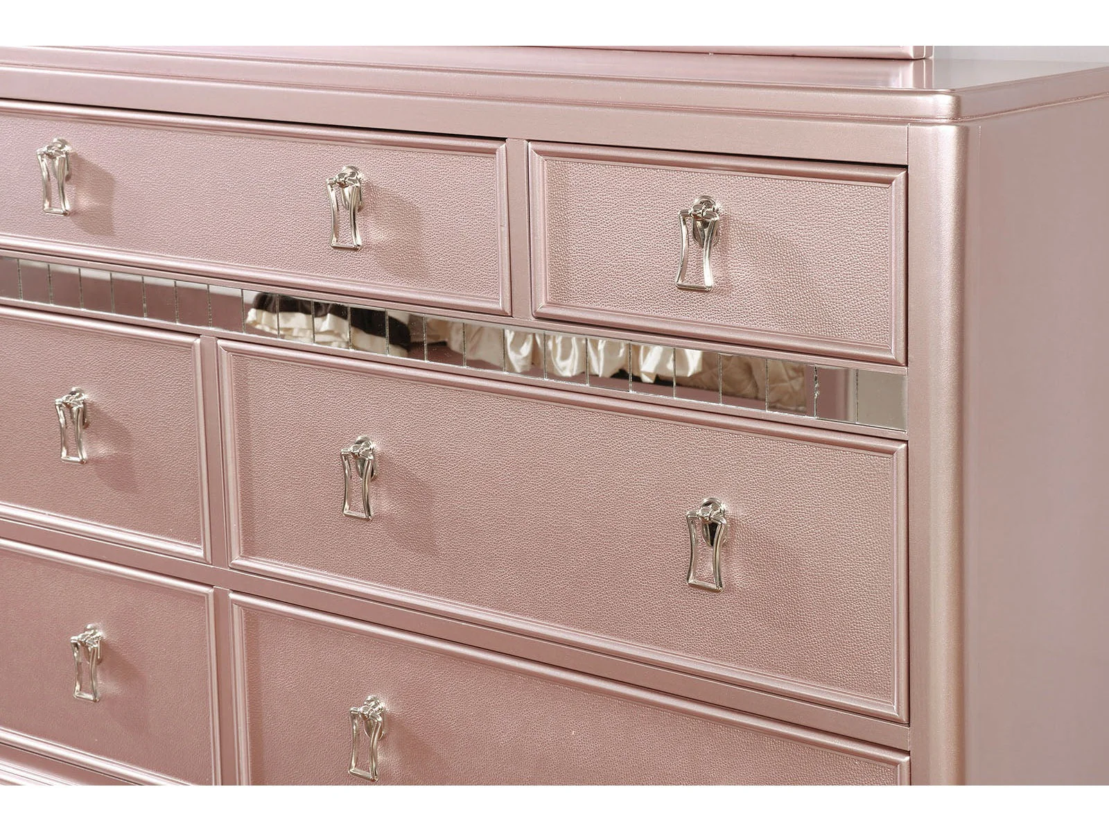 Ariston Rose Gold 4 Pc. Full Bedroom Set - Image 4