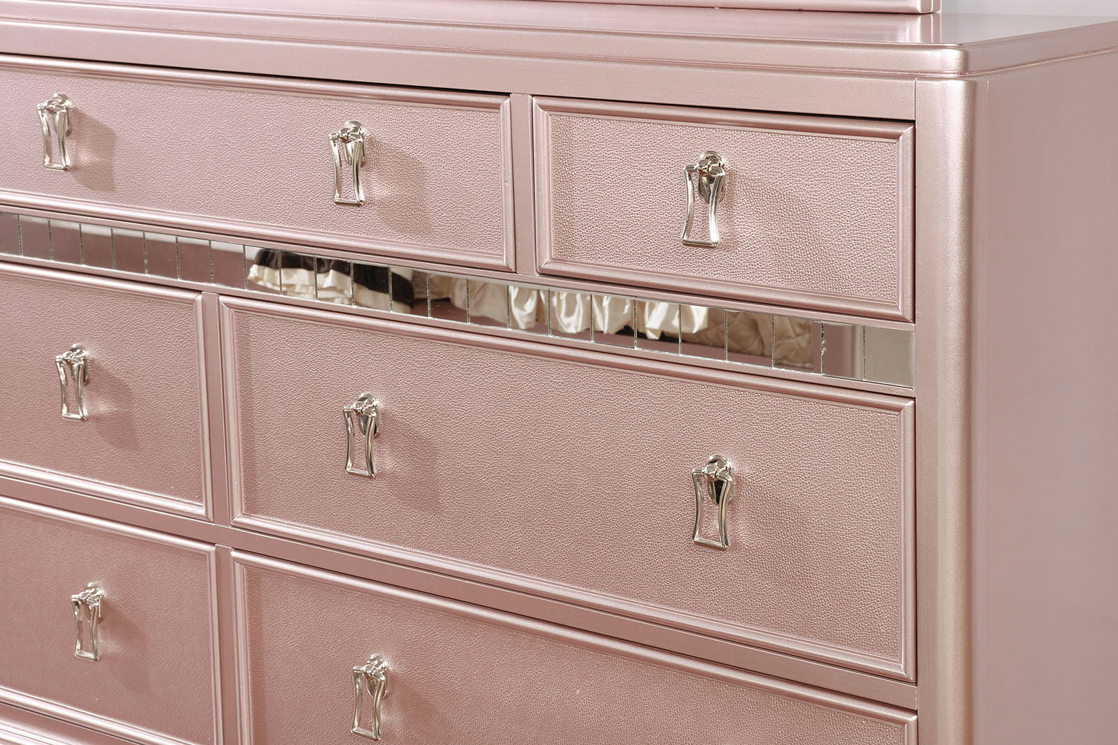 Ariston Rose Gold 4 Pc. Twin Bedroom Set - Image 4