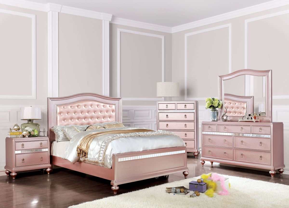 Ariston Rose Gold Twin Bed - Image 3