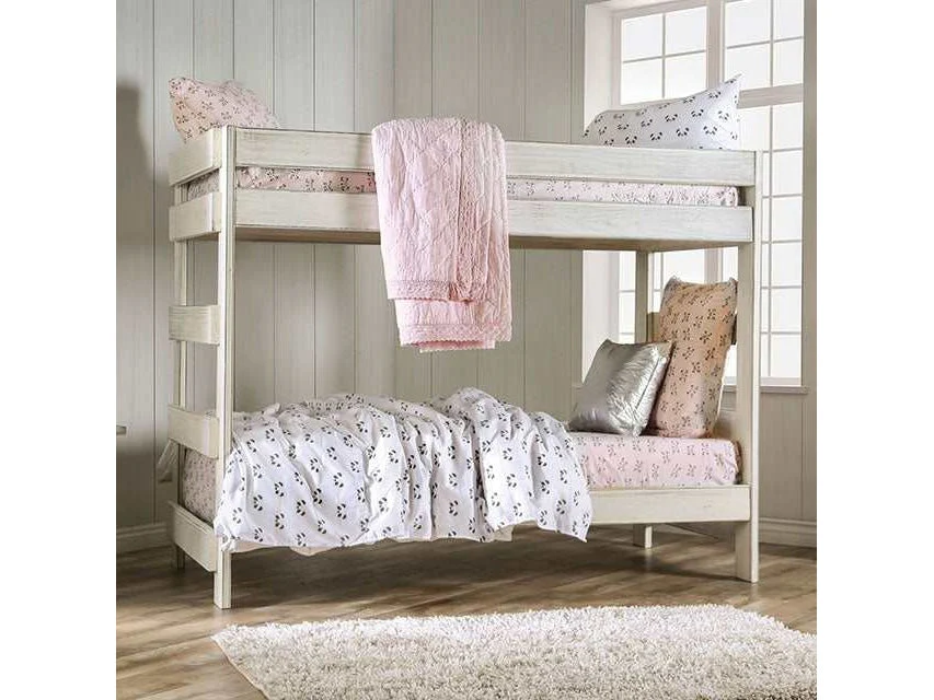 Arlette White T/T Bunk Bed