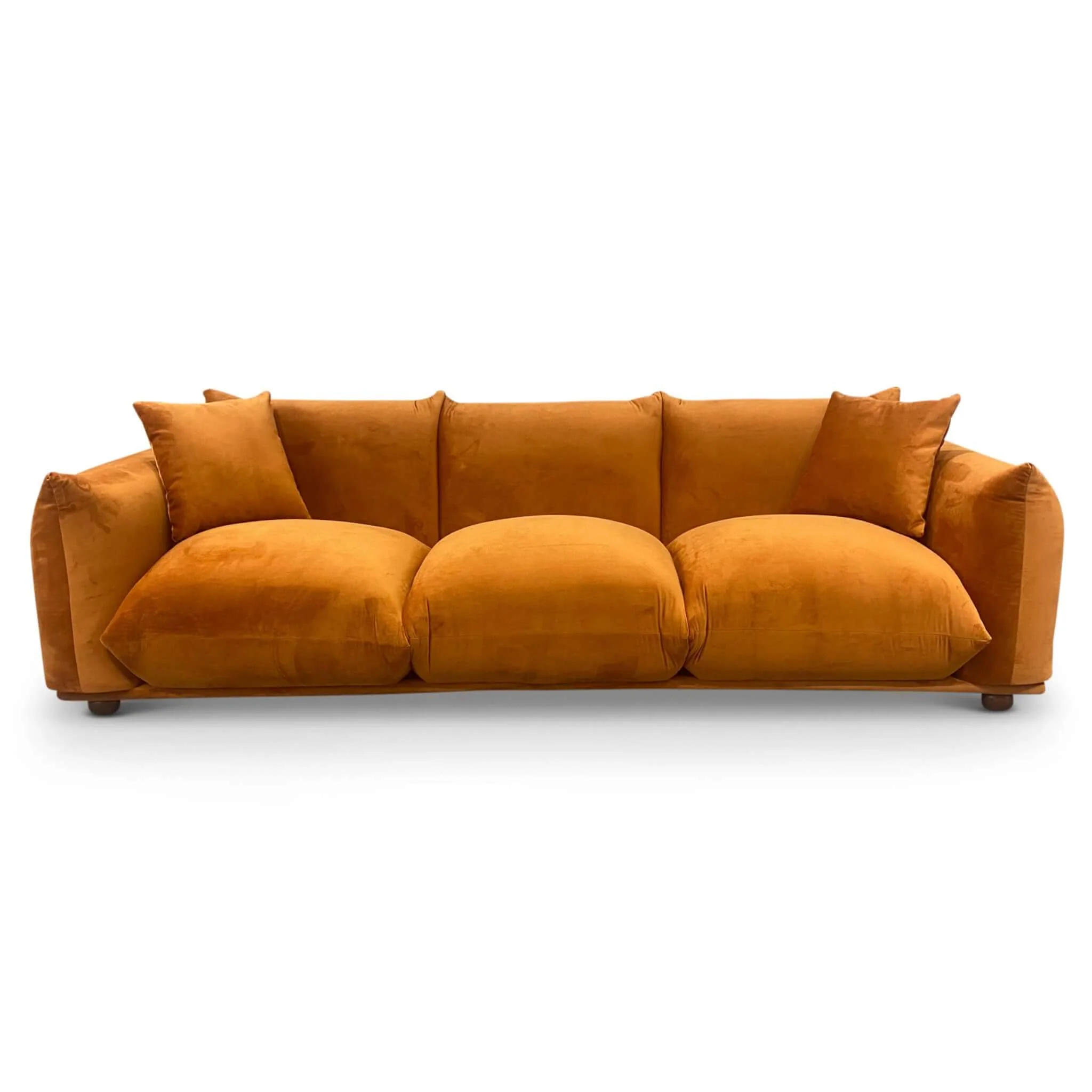 Arlo Burnt Orange Velvet Sofa - Image 8