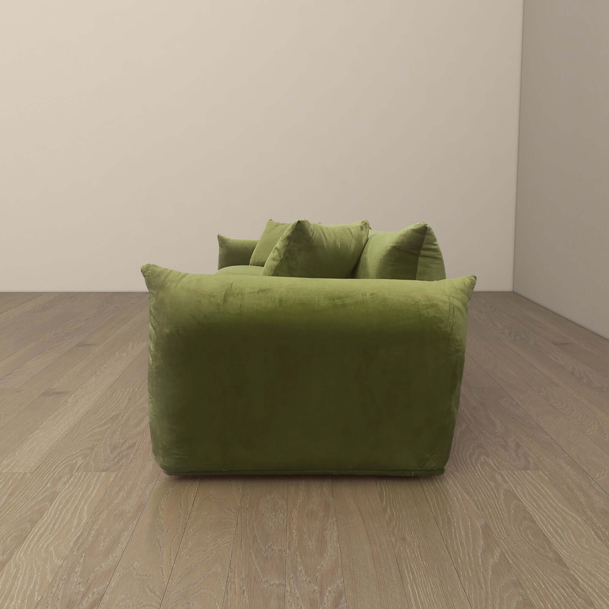 Arlo Olive Green Velvet Sofa - Image 4