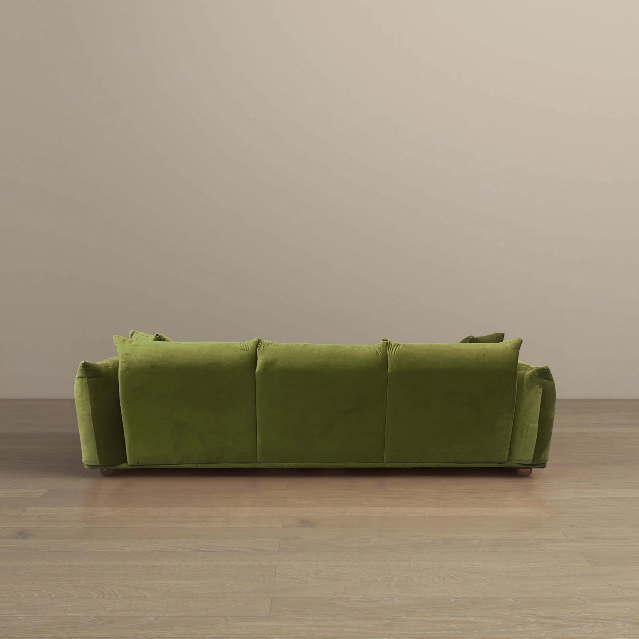 Arlo Olive Green Velvet Sofa - Image 6
