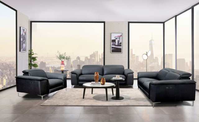 Ascona Black Leatherette Power Loveseat - Image 6