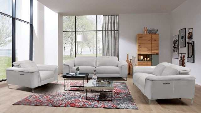 Ascona Light Taupe Leatherette Power Recliner - Image 2