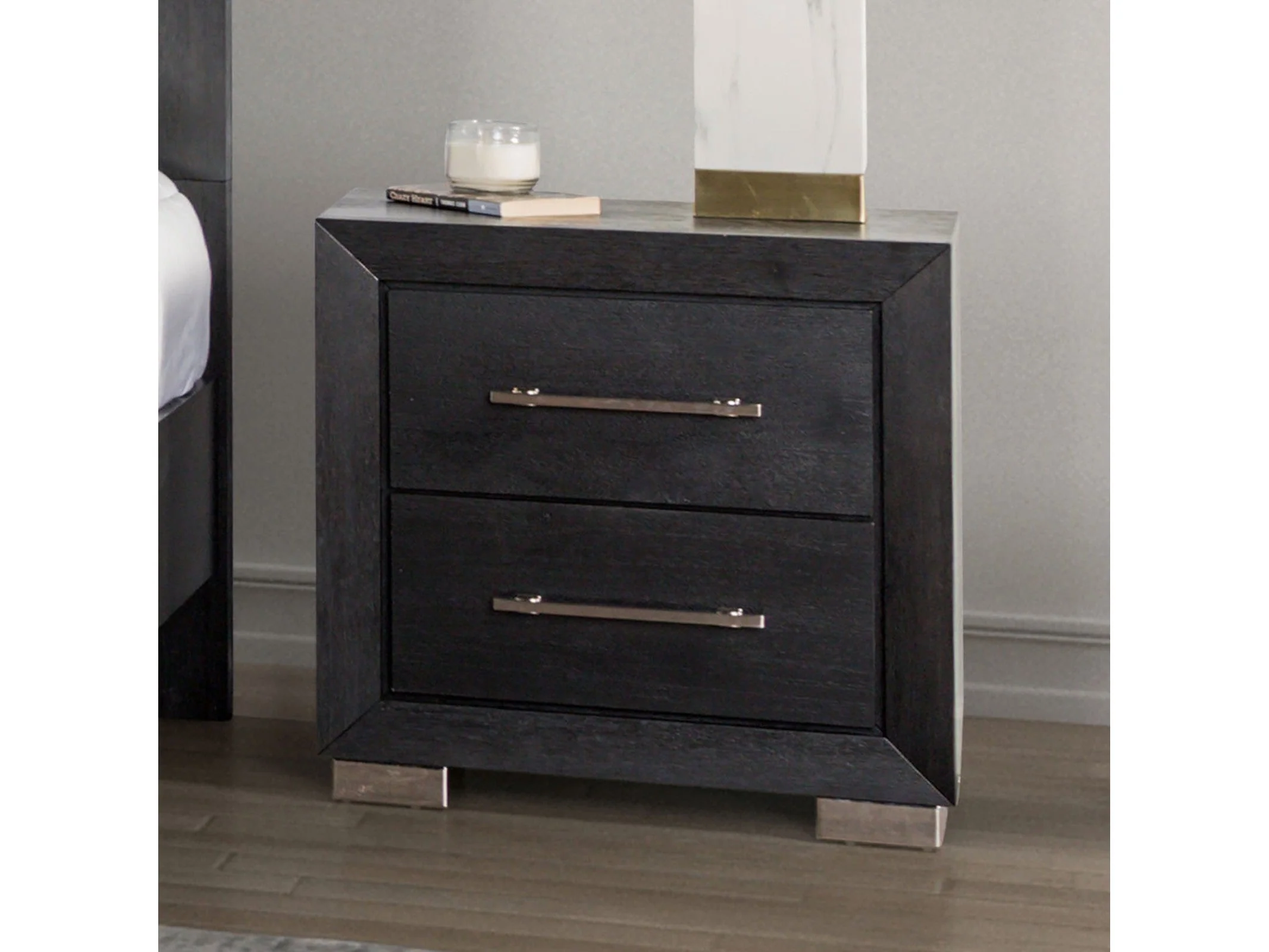Ashbourne Black Nightstand