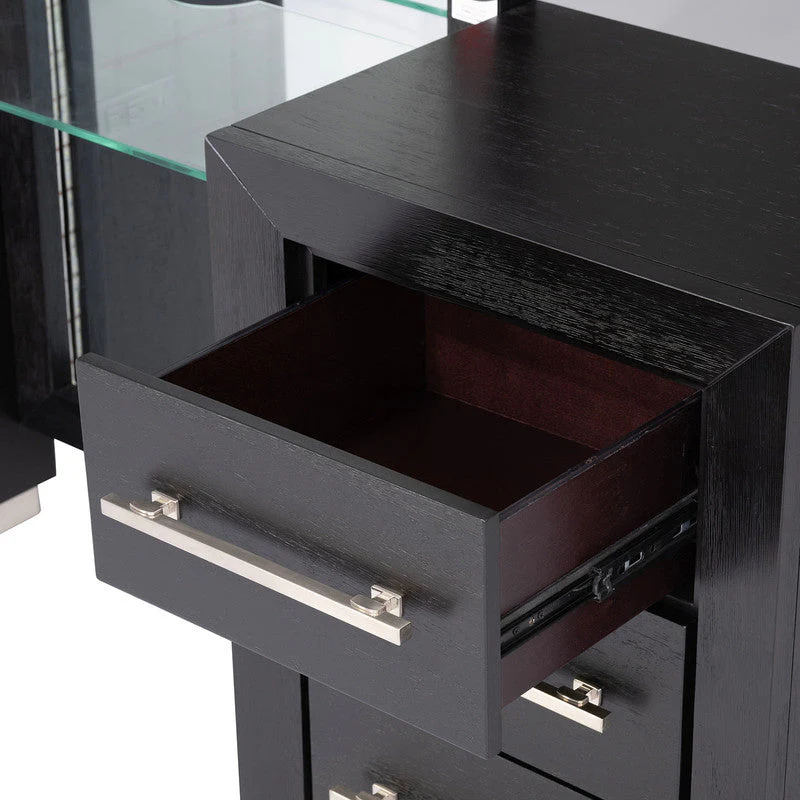 Ashbourne Black Vanity w/ Stool - Image 4
