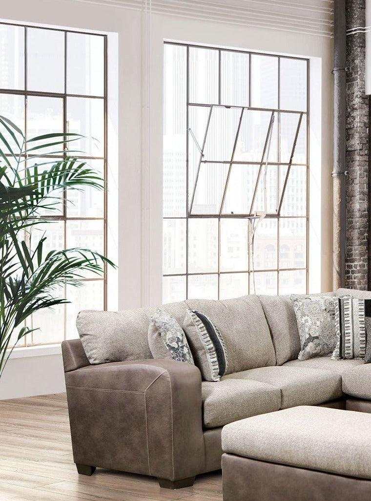 Ashenweald Light Brown L Shape Sectional Sofa - Image 3