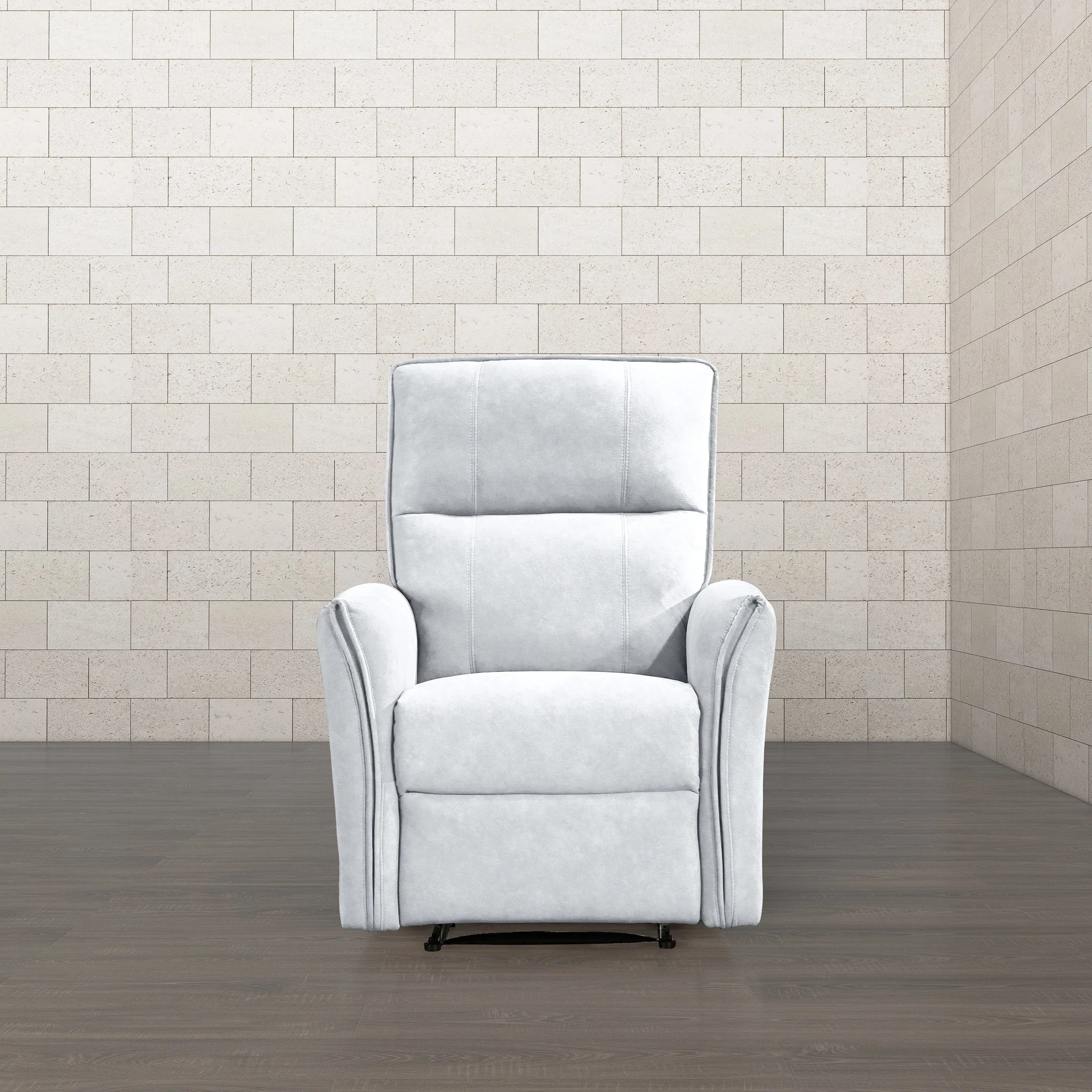 Asheville Grey Suede Recliner Chair - Image 2