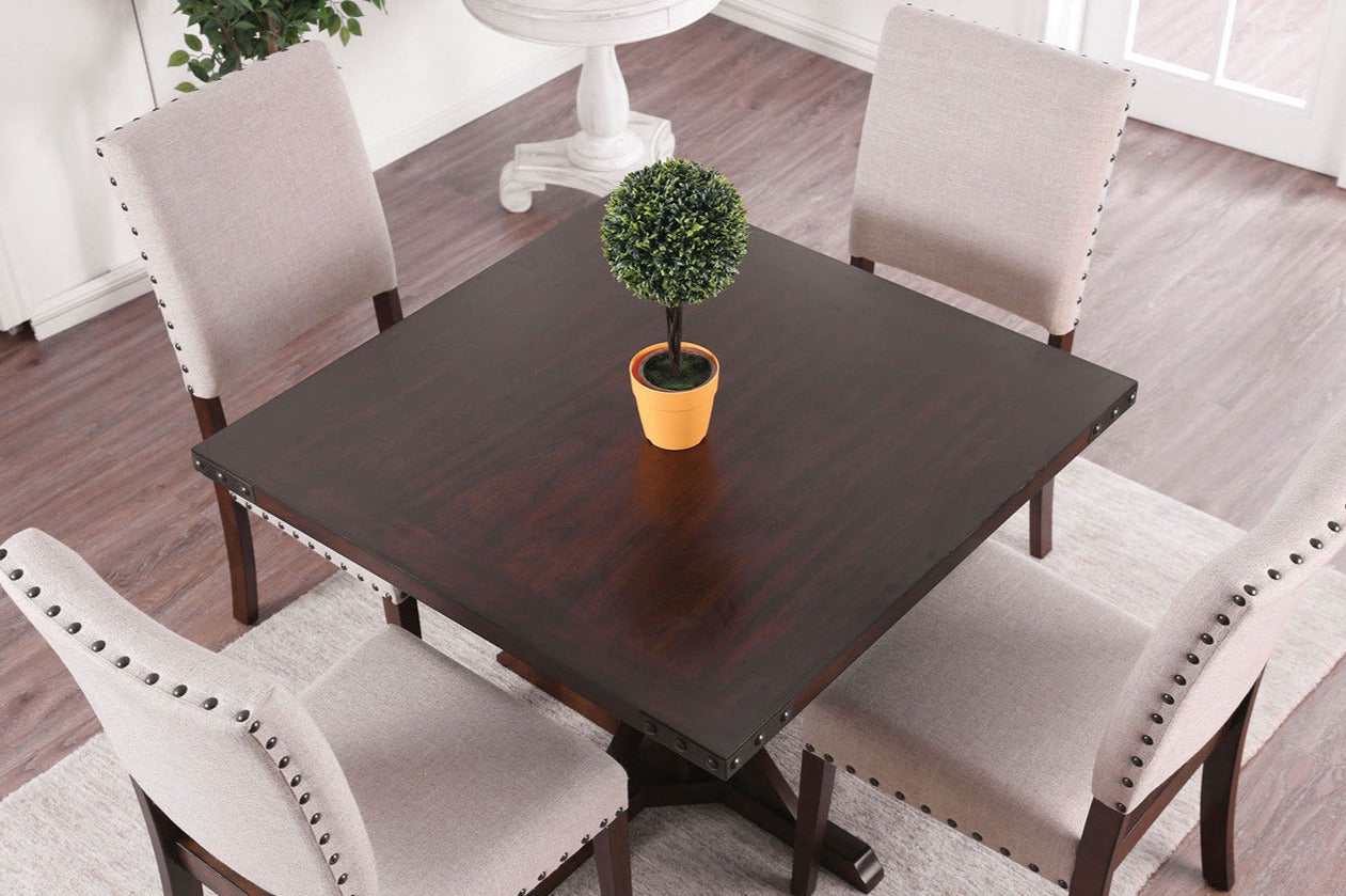 Aurora Solis Brown Cherry & Ivory Dining Chair (Set of 2) - Image 3