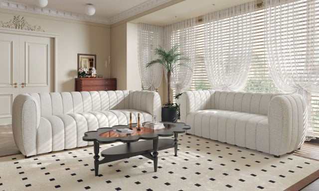 Aversa Off-White Loveseat - Image 2
