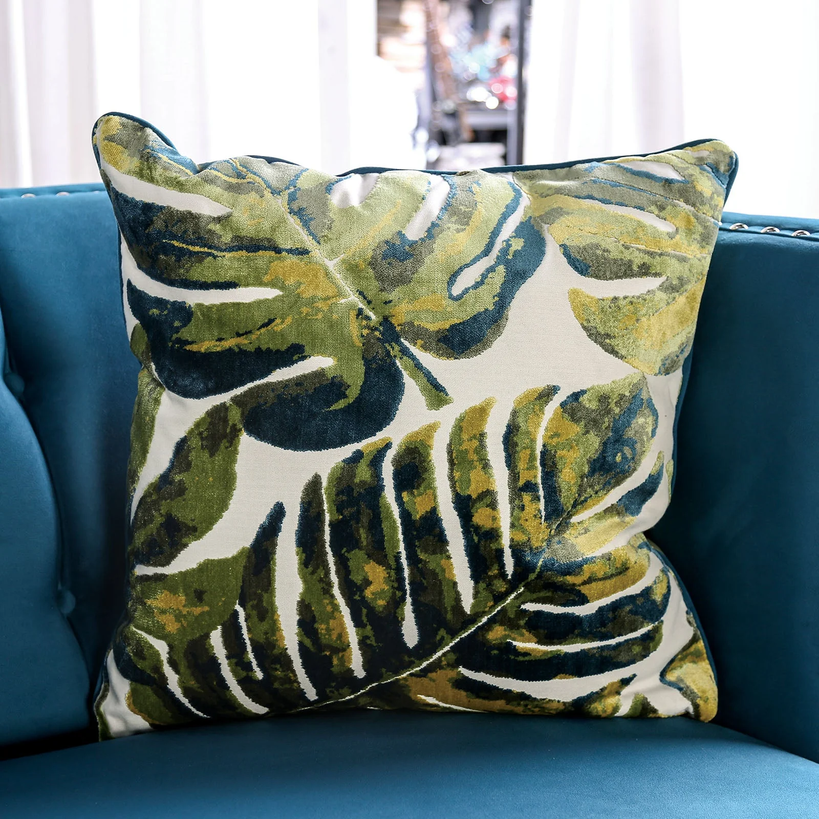 Azuletti Dark Teal/Apple Green Sofa - Image 6