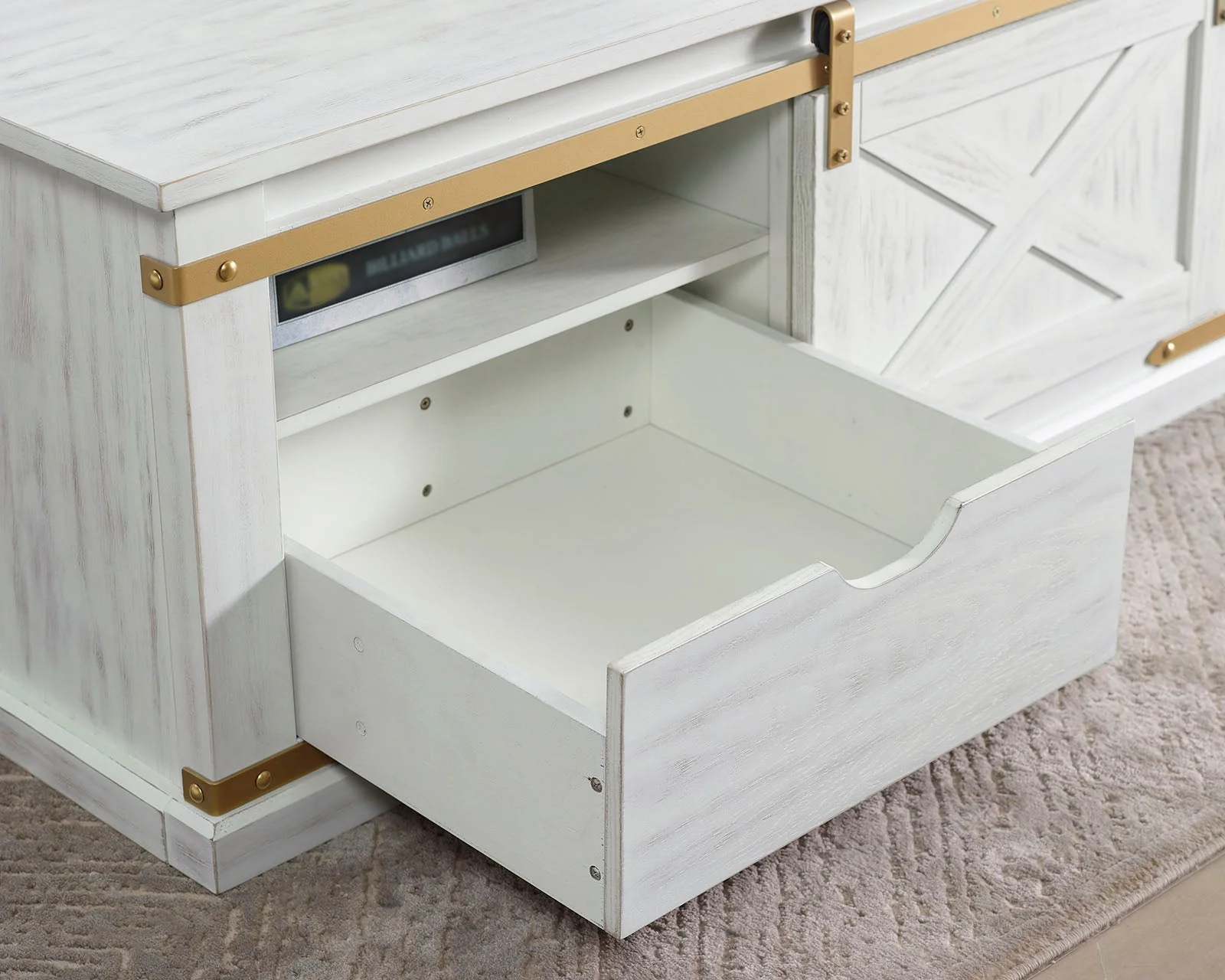 Bacerra Antique White/Gold Coffee Table - Image 4