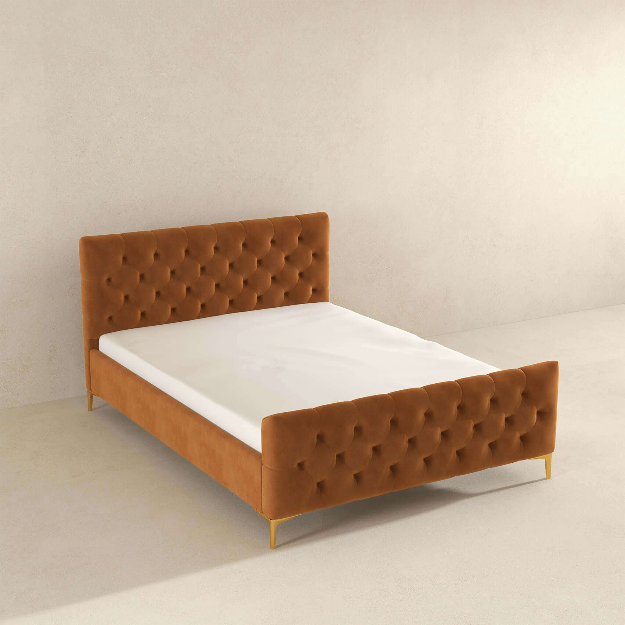 Bailey Cognac Velvet King Bed - Image 7