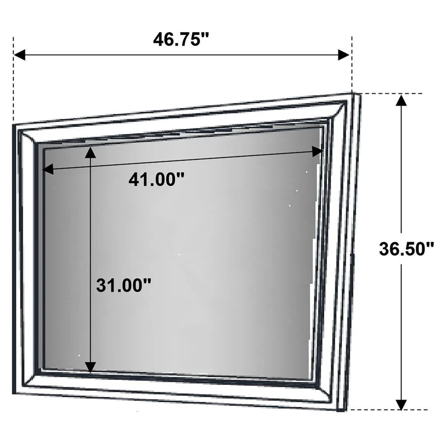 Barzini Dresser Mirror White - Image 5