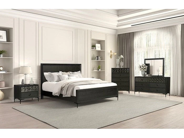 Bashford Espresso Queen 5 Piece Bedroom Set w/2 Nightstands