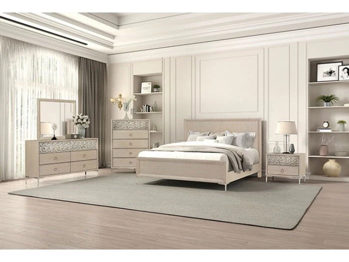 Bashford Natural Oak Queen 5 Piece Bedroom Set w/2 Nightstands