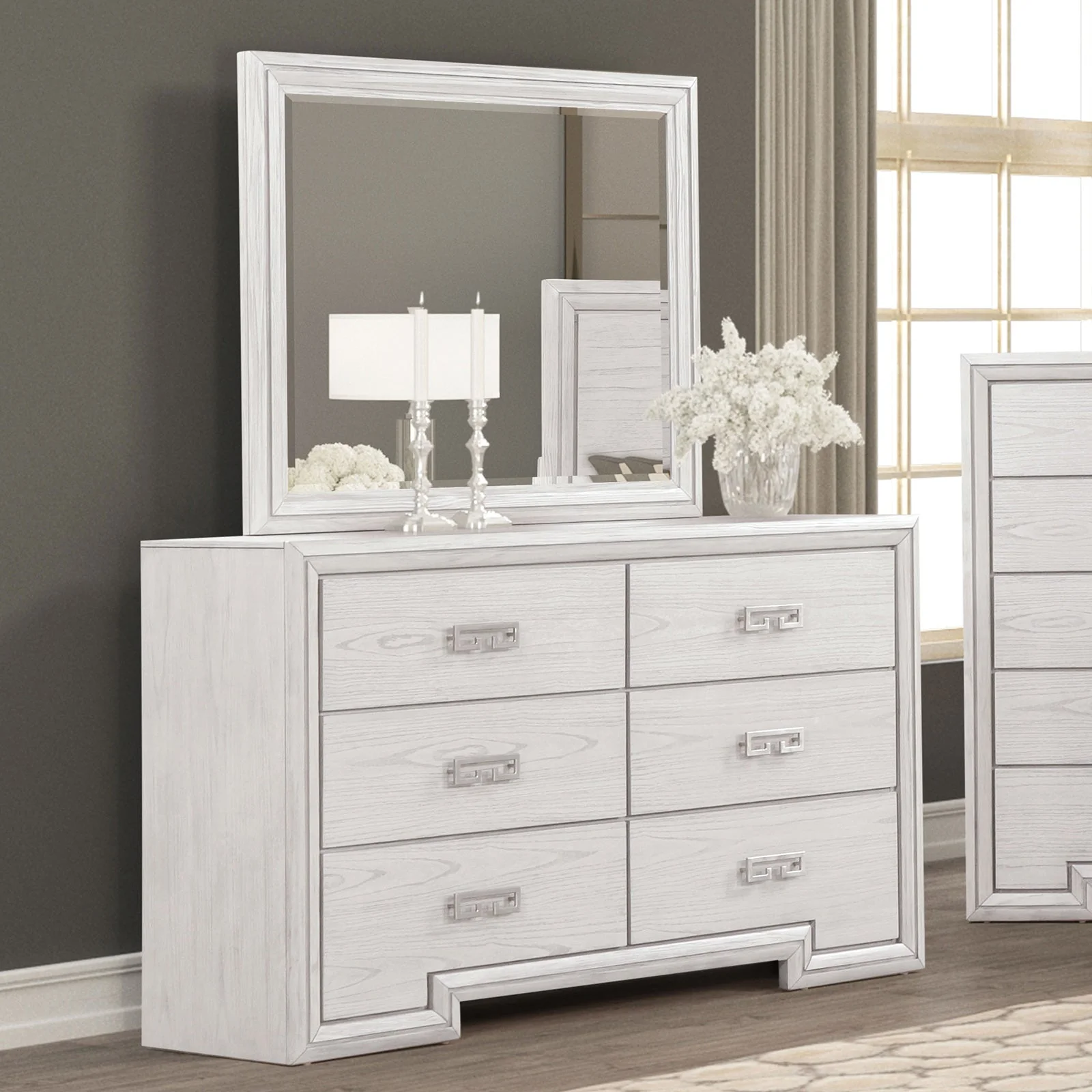 Basilone White Dresser - Image 2