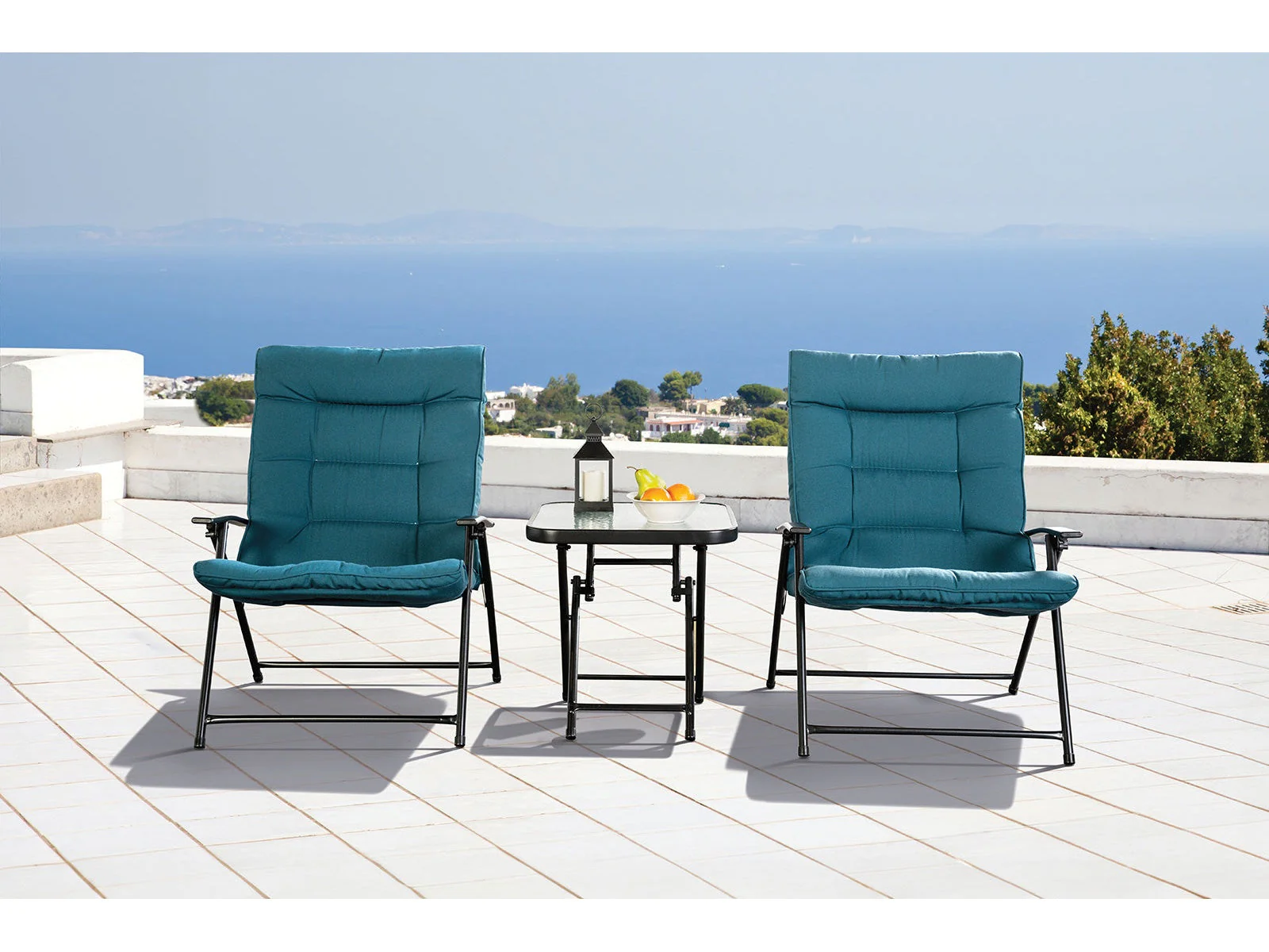 Bastia Teal 3 Pc. Conversation Set