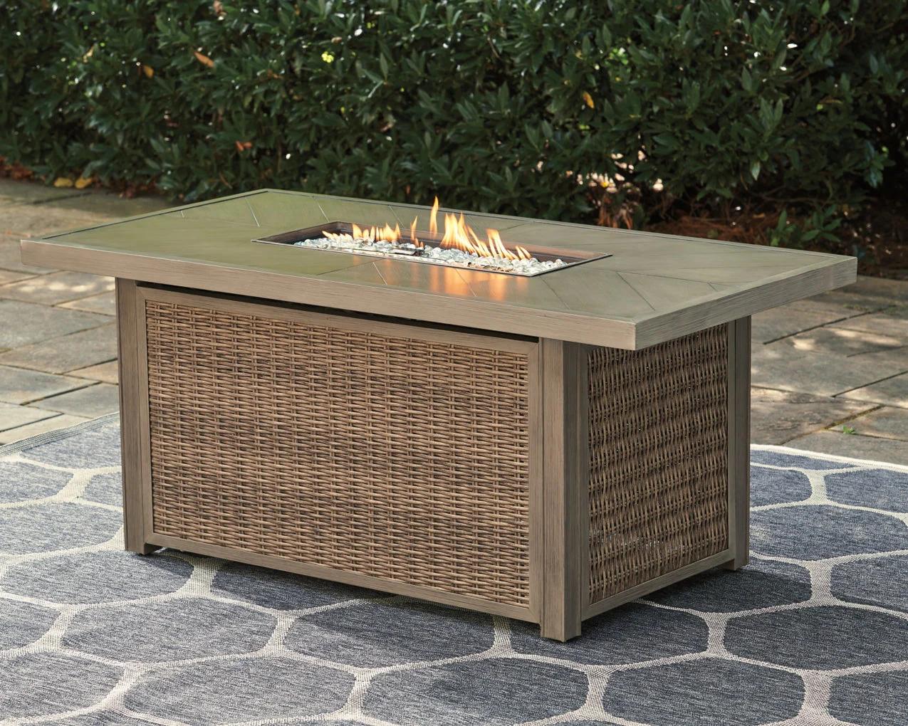 Beachcroft Rectangular Fire Pit Table - Image 4