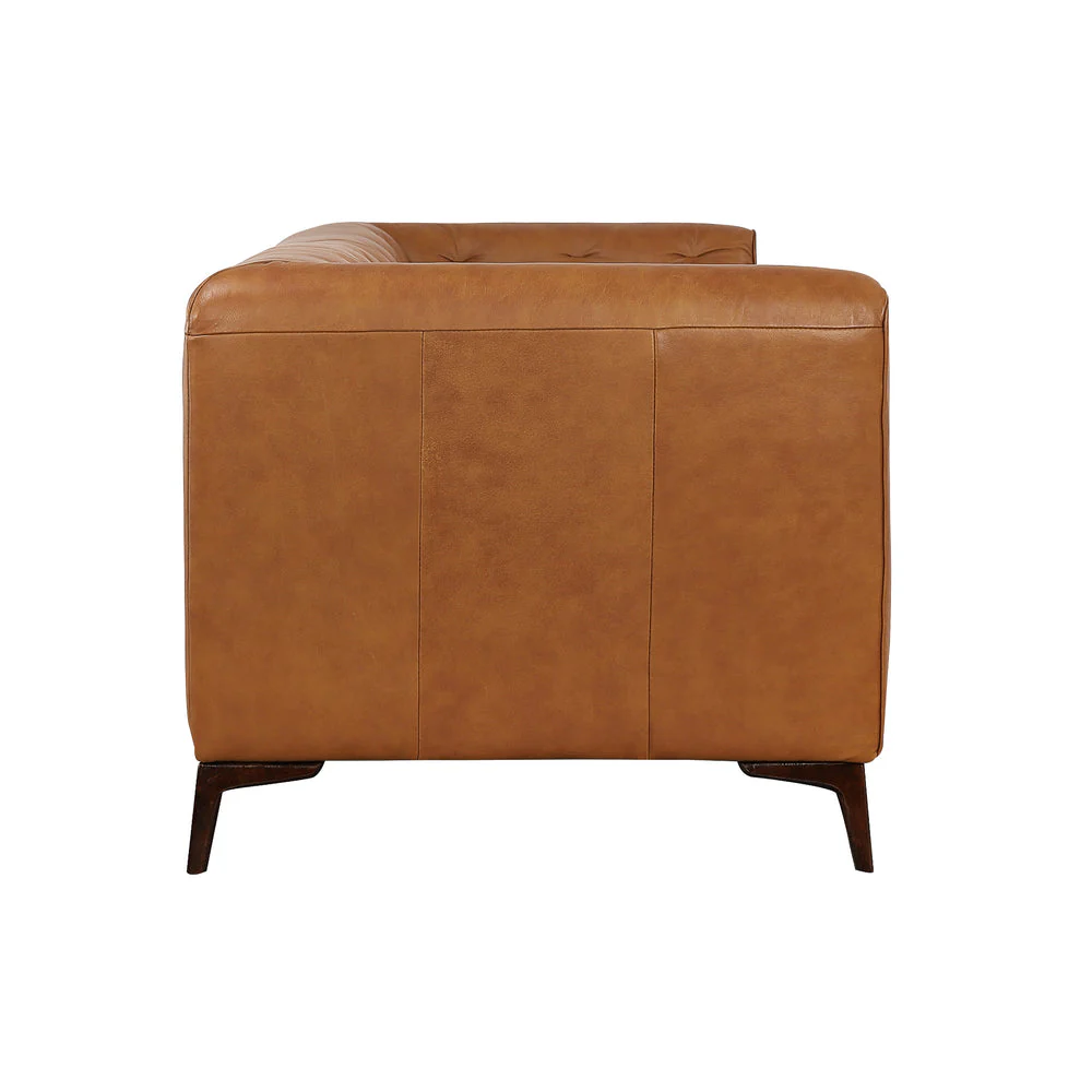 Beatnik Tan Leather Sofa - Image 4