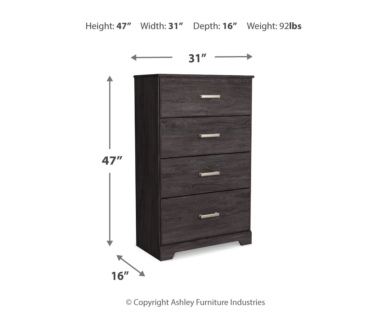 Belachime Four Drawer Chest - Image 6
