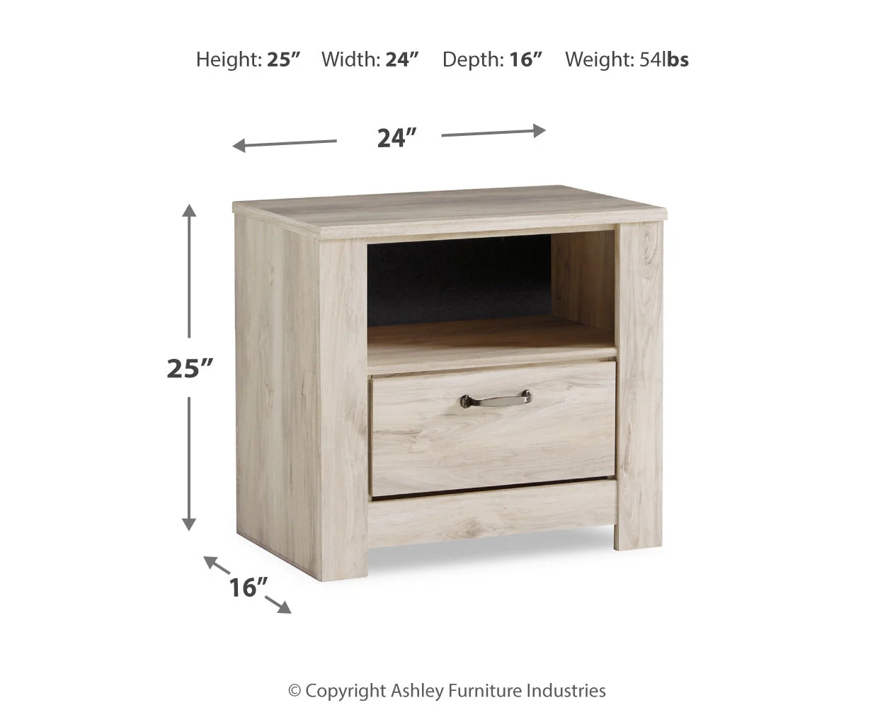 Bellaby One Drawer Night Stand - Image 4