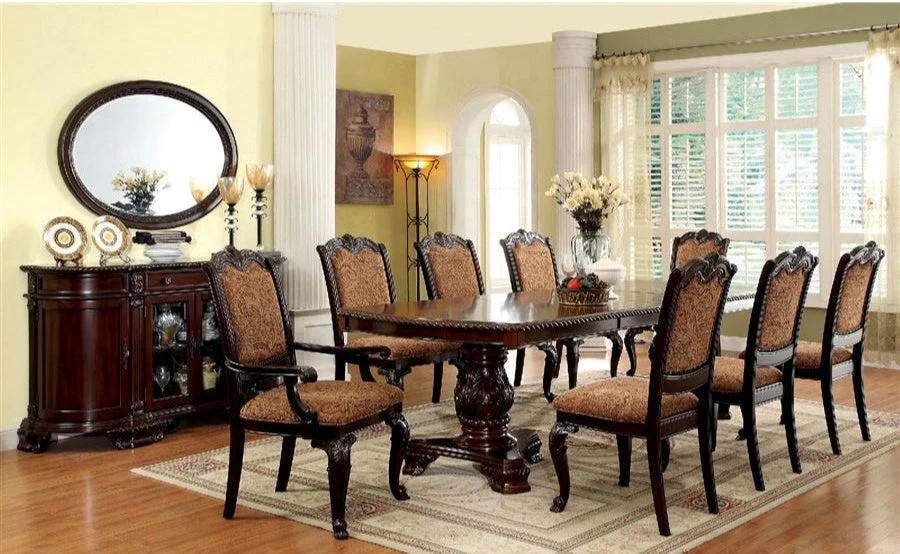 Bellagio Brown Cherry/Brown Fabric Side Chair (Set of 2) - Image 5