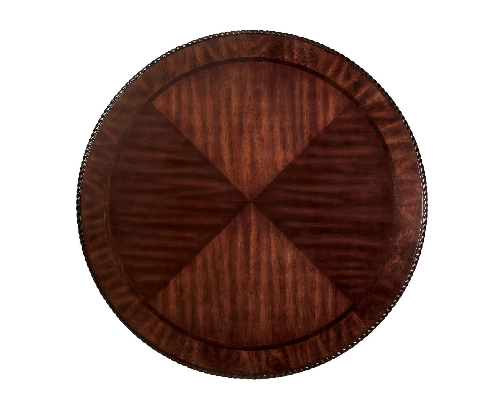 Bellagio Brown Cherry Wooden/Leatherette Round Dining Room Set / 7-piece - Image 3