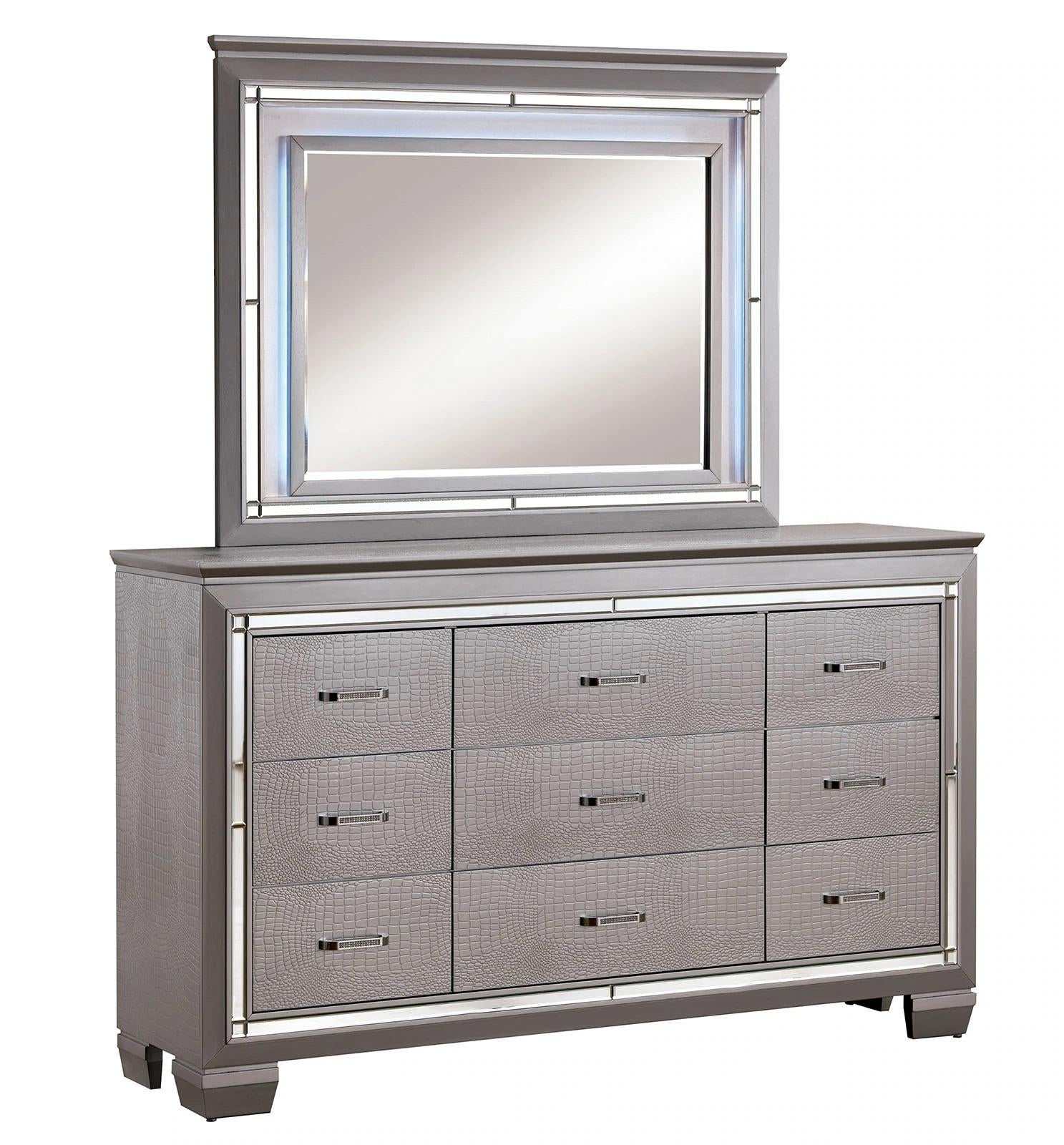 Bellanova Silver Queen Bedroom Set / 5pc - Image 7