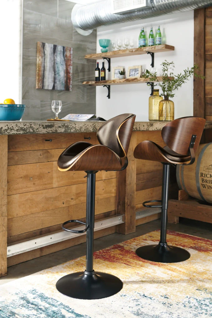 Bellatier Tall Upholstered Swivel Barstool - Image 9