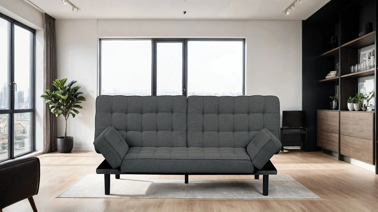 Bellevue Dark Gray Futon Sofa - Image 5